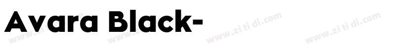 Avara Black字体转换